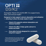 Opti + Life MD D3/K2: etiqueta-frontal con información para tomar con confianza
