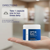Opti + NAD Plus: frasco de presentación para almacenamiento cómodo.