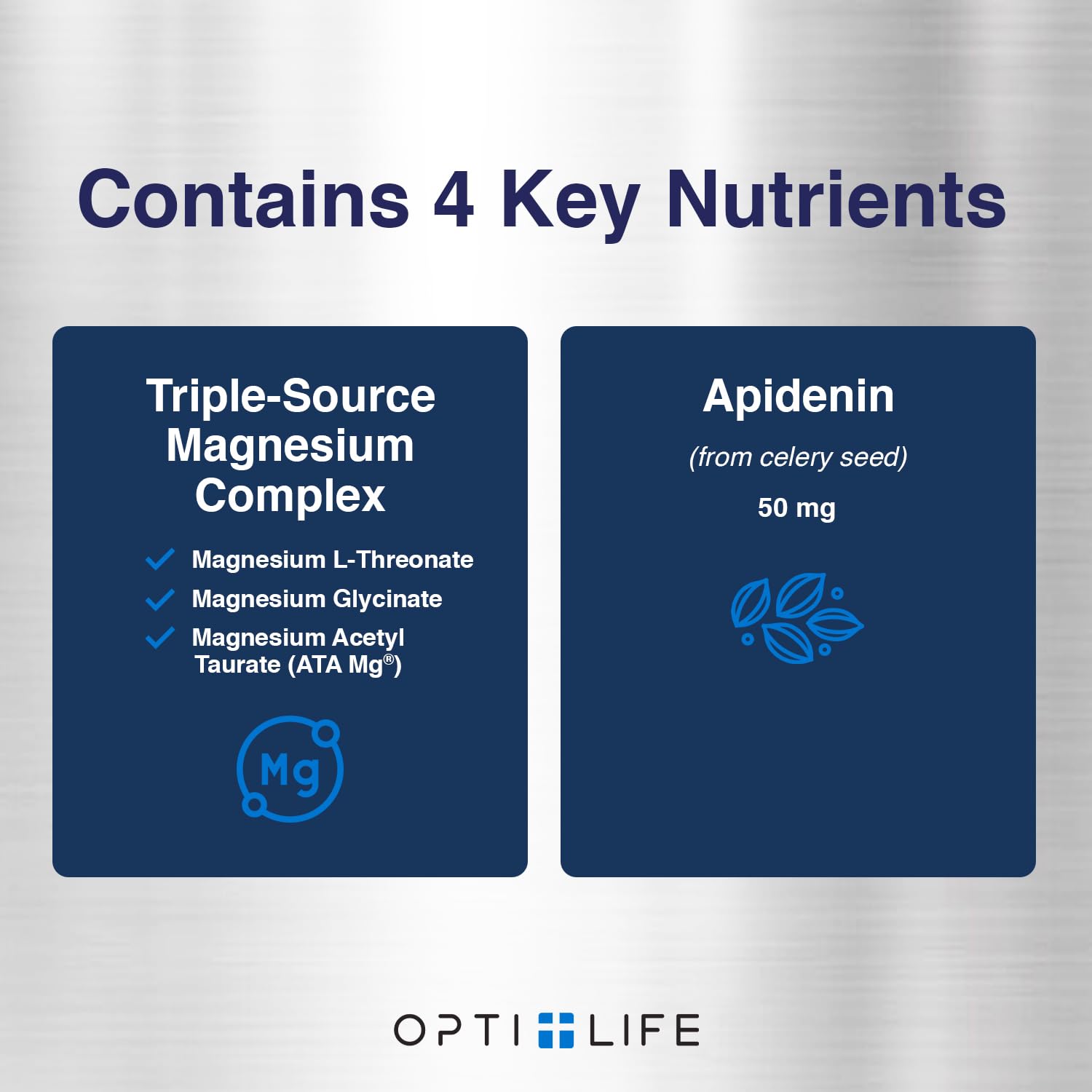 Opti + Life MD Magnesio Triple: tapa segura y fácil de abrir.
