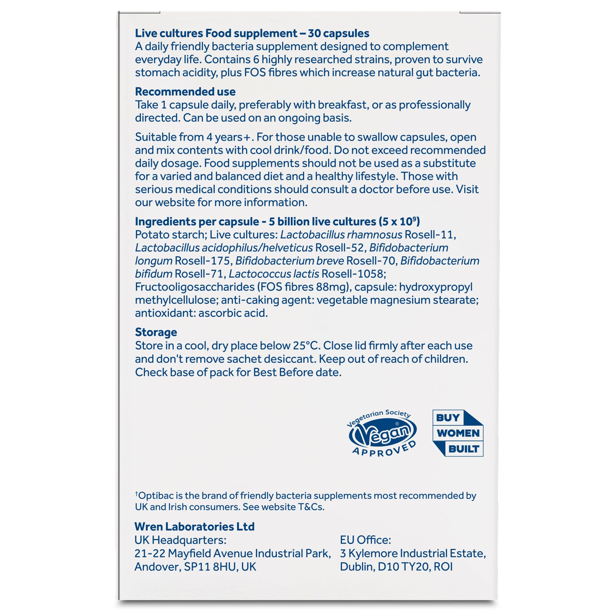 OptiBac beneficios flora intestinal, gráfico de apoyo digestivo