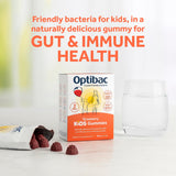 Optibac Niños Gominolas Probióticas de fresa con calcio, mejora de la salud ósea.