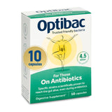 OptiBac Probiotics, botella vertido: apoyo digestivo durante antibióticos.