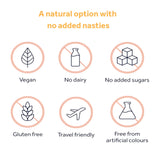 OptiBac probióticos para viaje: primer plano de cápsulas y cultivo.