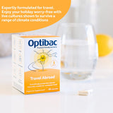 OptiBac probióticos para viaje: cápsulas vegetarianas fáciles de tragar.
