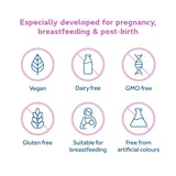 Optibac Probiotics Pregnancy: guía de dosis diaria en el envase para lactancia.