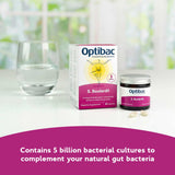 Optibac Saccharomyces boulardii: etiqueta clara con uso recomendado