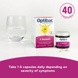 Tarro de vidrio Optibac Saccharomyces boulardii, packaging ecológico