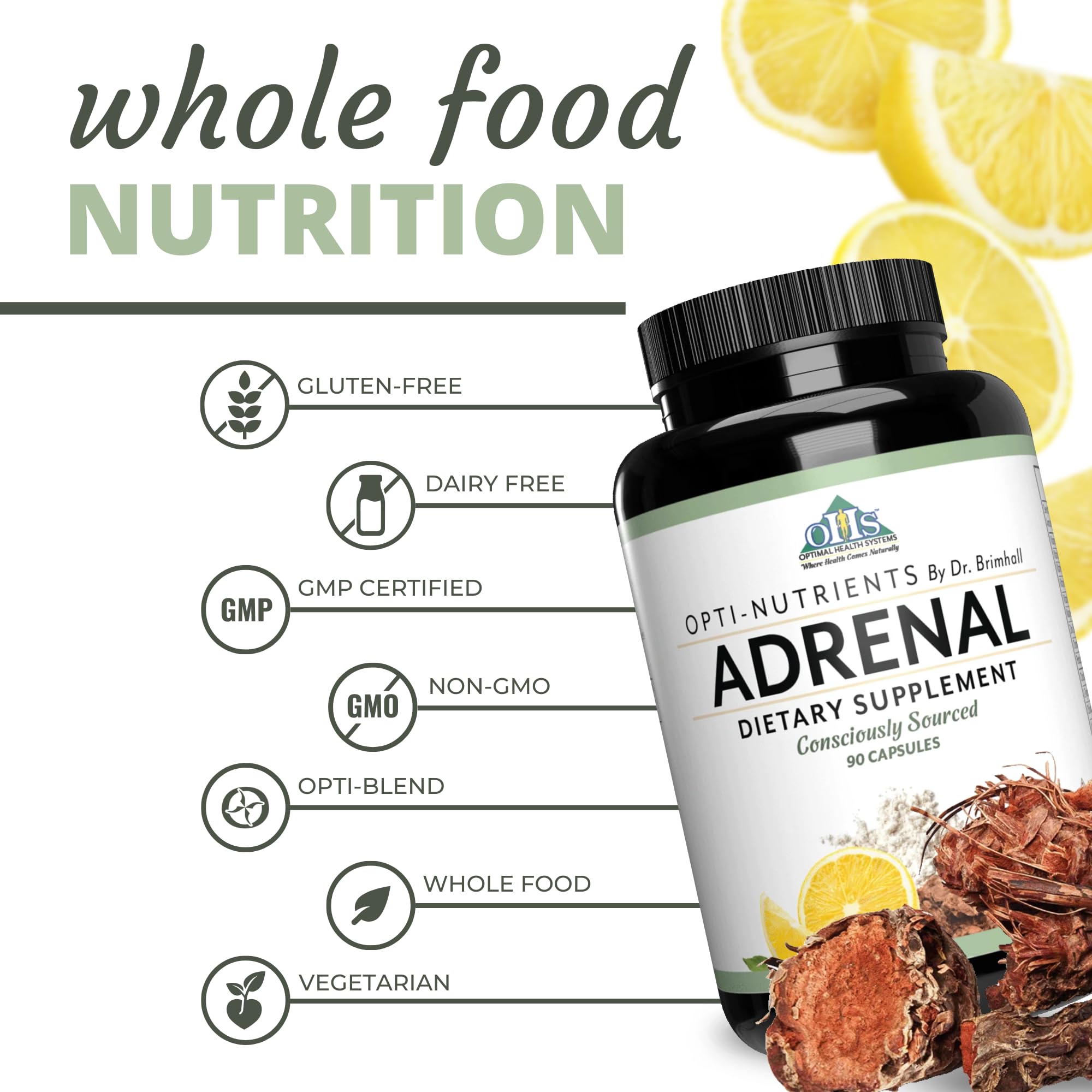 Opti-Adrenal: cápsulas muestran textura suave para una toma agradable.