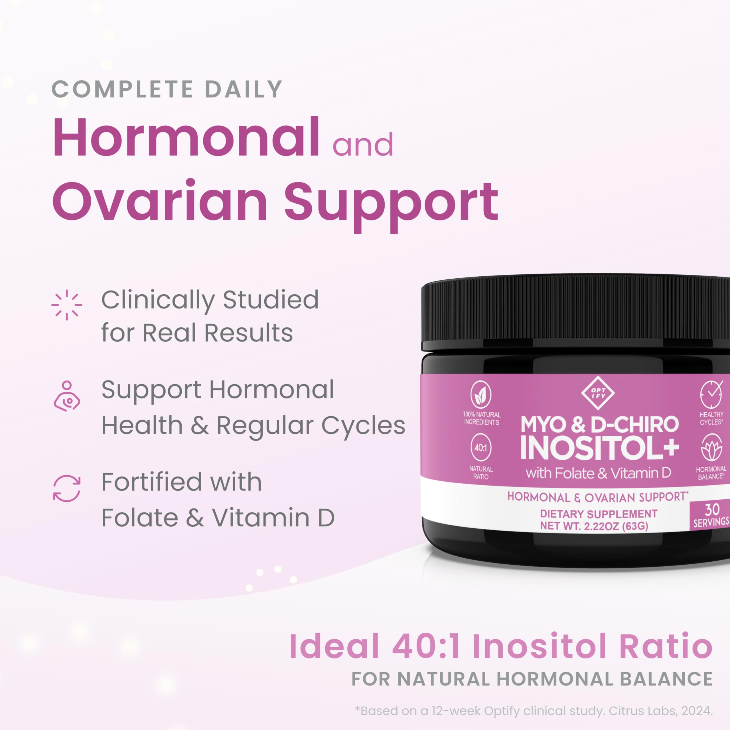 Optify Inositol cuchara de medición, facilita la dosis diaria.