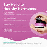 Optify Inositol envase limpio, sin aditivos y claridad.