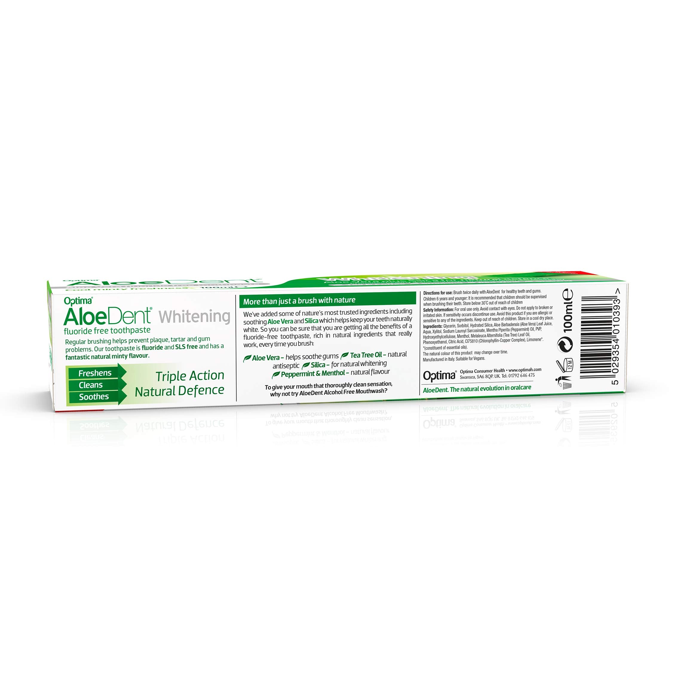 Optima Naturals AloeDent sin fluoruro, opción suave para uso diario