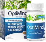 Optimind botella y cápsulas vistas de frente para claridad mental diaria.