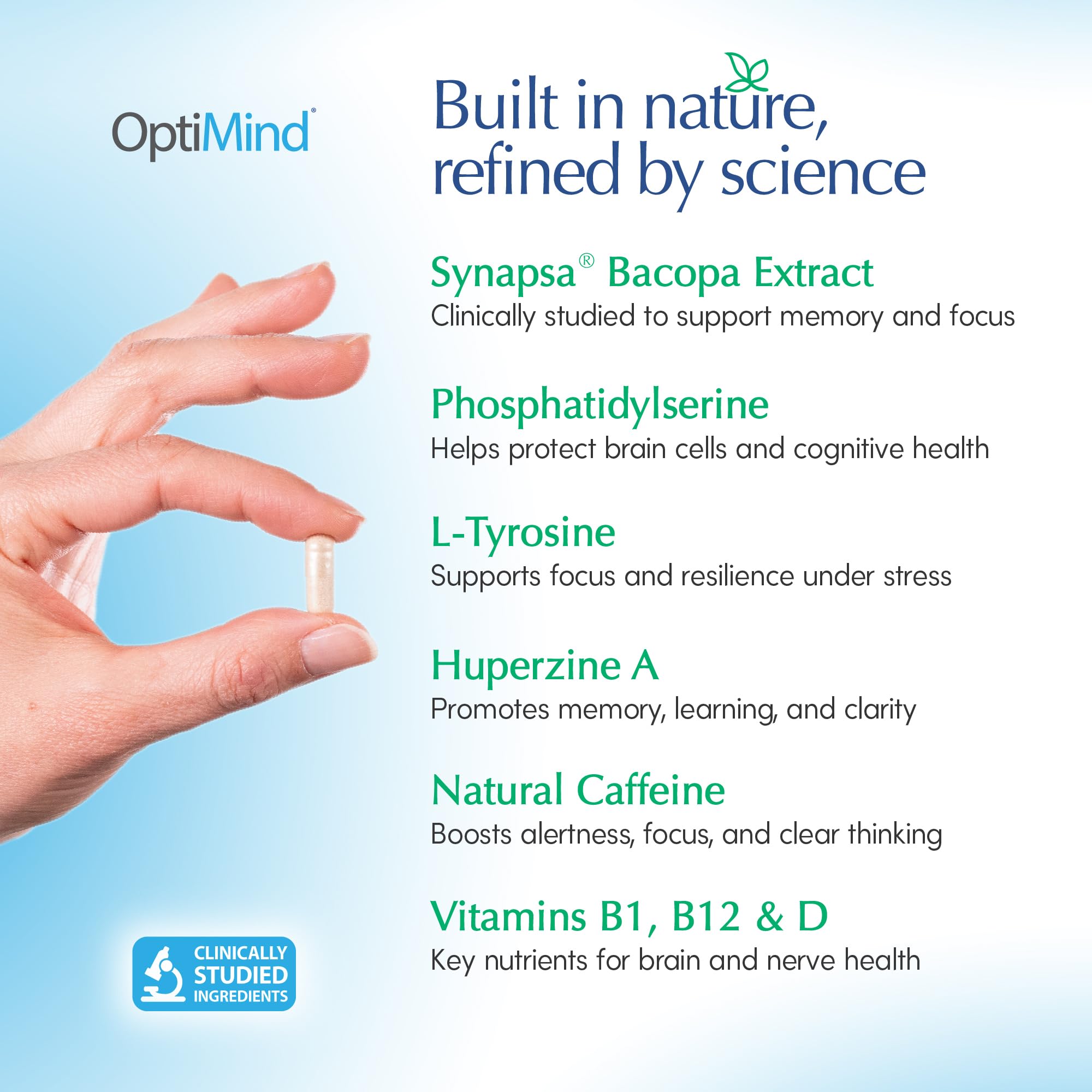 Extracto Synapsa Bacopa de Optimind para memoria y aprendizaje.