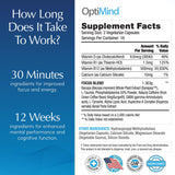 Vitaminas B1, B12 y D en Optimind para vitalidad cerebral.