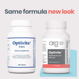 Optimox Optivite, tabletas en primer plano, dosis diaria conveniente.