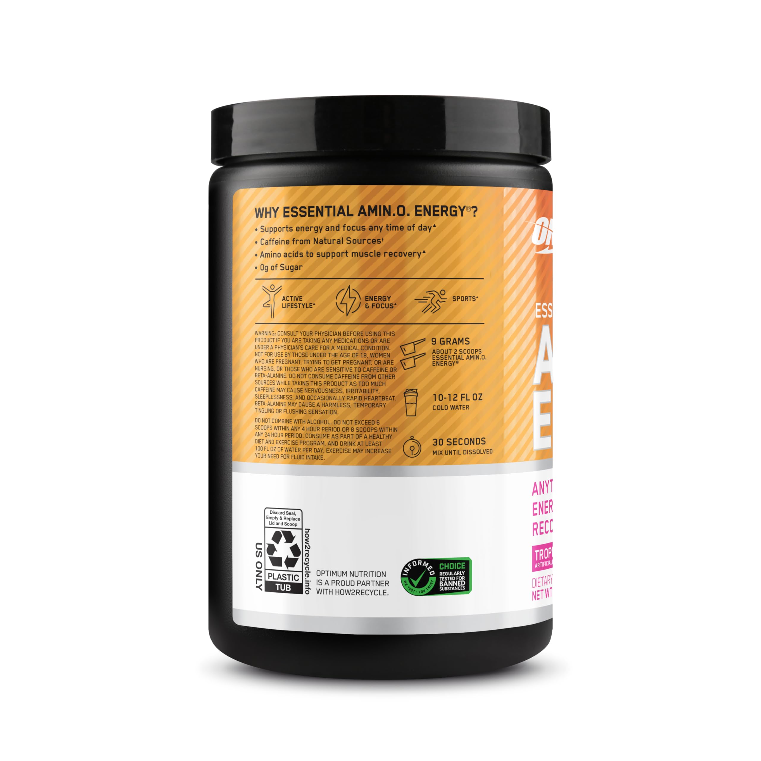 Optimum Nutrition Amino Energy Amanecer Tropical sabor para experiencia sensorial