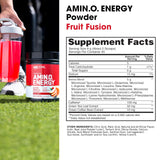 Amino Energy muestra cafeína para impulso de energía diario