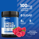 Optimum Nutrition Amino Energy, cuchara de medición para preparar la bebida.