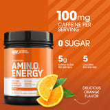 Cucharada medida de Optimum Nutrition Amino Energy para dosificación rápida