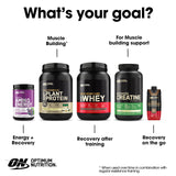 Optimum Nutrition Amino Energy porciones medidor y dosificación fáciles de seguir.