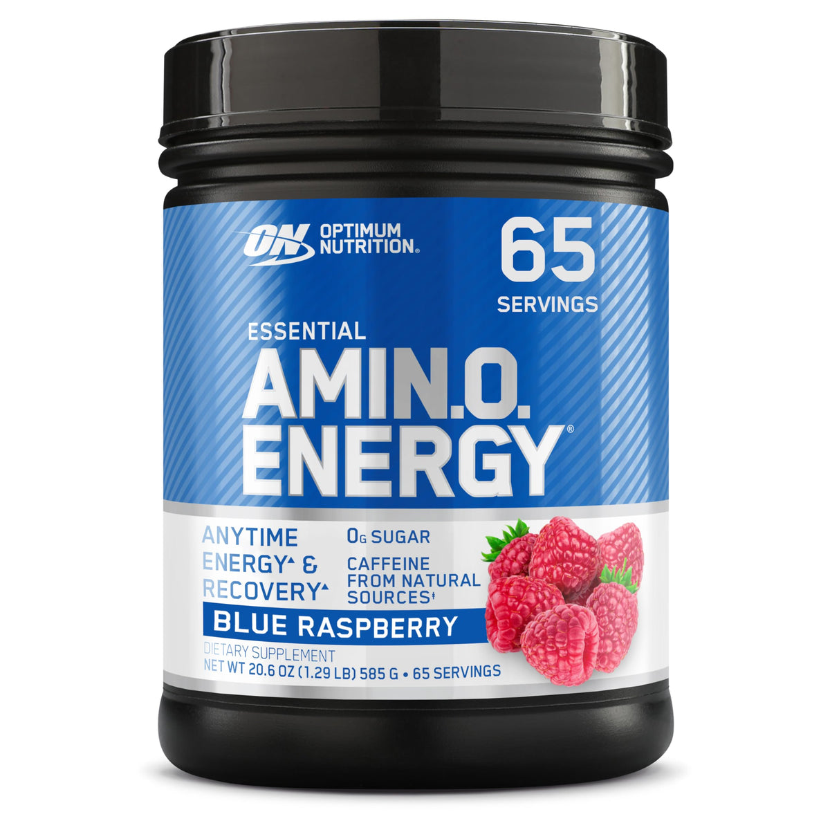 Optimum Nutrition Amino Energy en empaque frente, listo para entrenar.