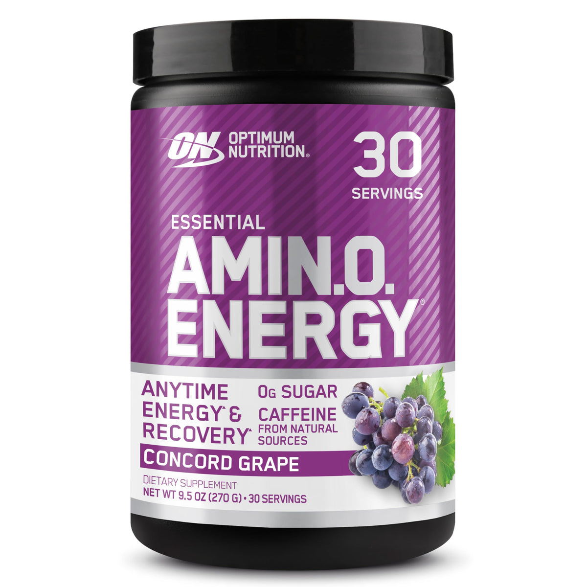 Optimum Nutrition Amino Energy envase frontal para energía previa al entrenamiento.