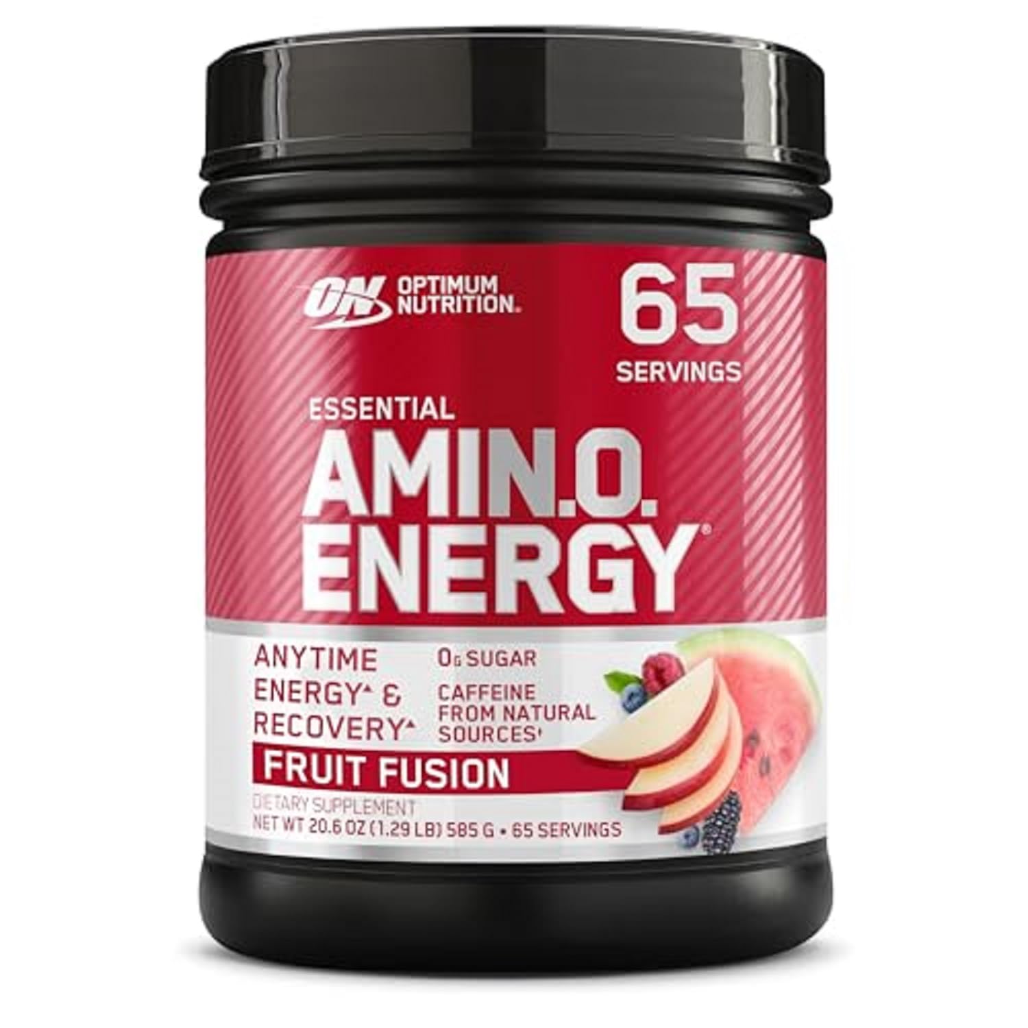 Amino Energy de Optimum Nutrition, envase Fruta Fusion para energía sostenida