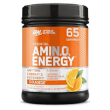 Envase naranja de Optimum Nutrition Amino Energy para energía sostenida durante el día