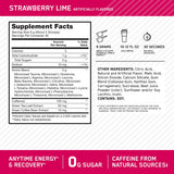 Optimum Nutrition Amino Energy envase y cuchara, lista para preparar energía rápidamente.