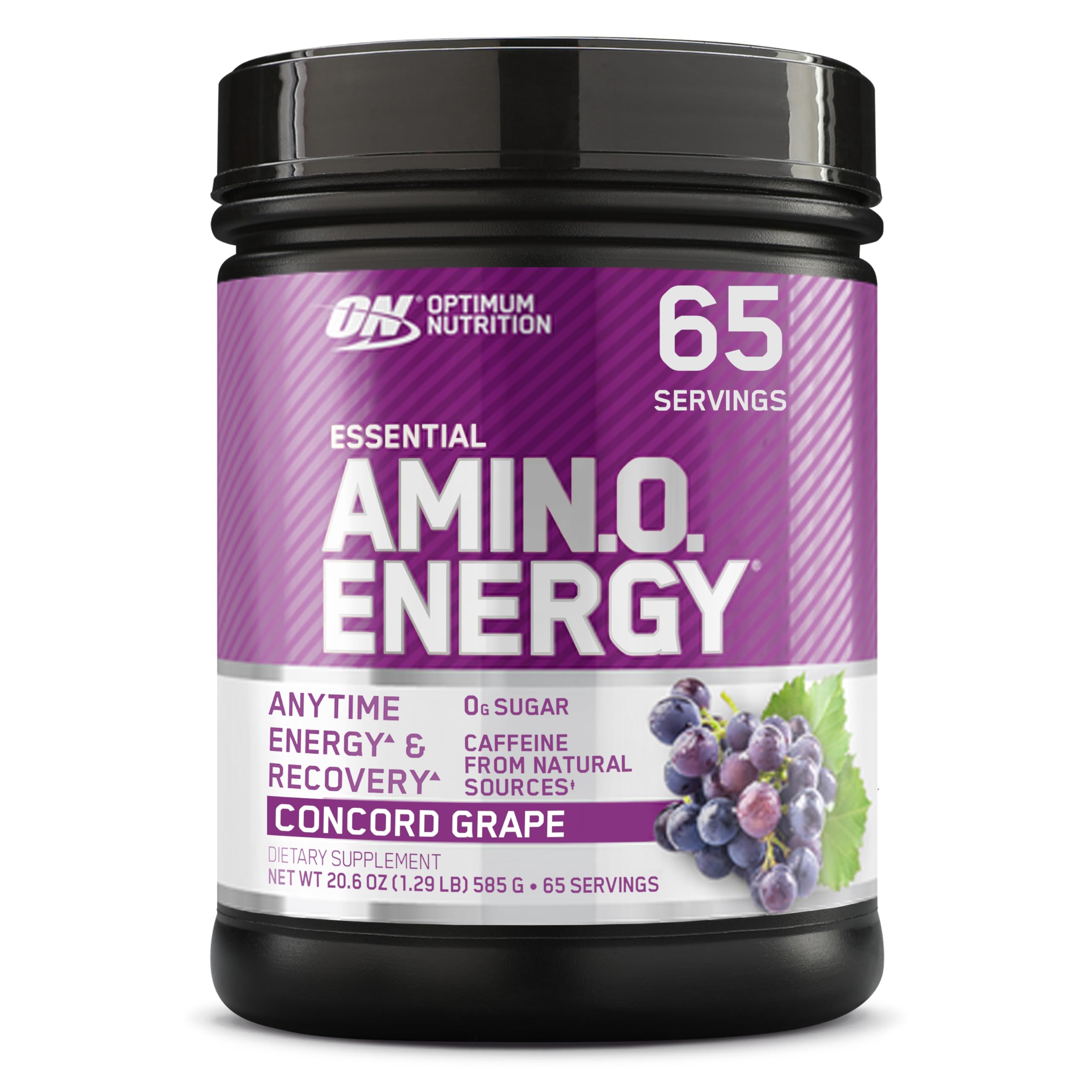 Aporte energético Optimum Nutrition Amino Energy en lata sabor uva Concord para entrenamientos
