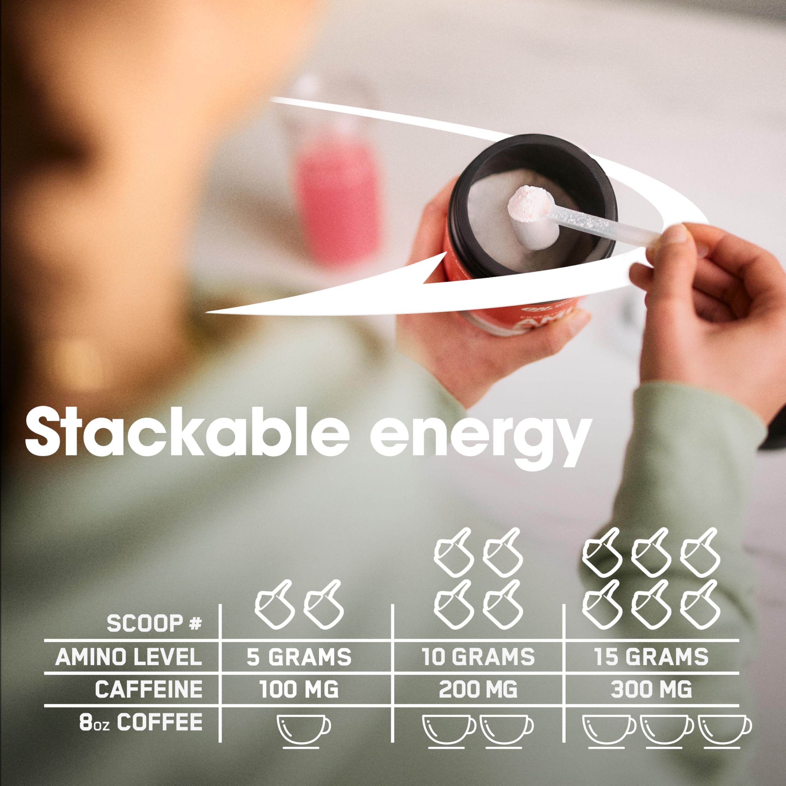 Optimum Nutrition Amino Energy mezcla de aminoácidos para apoyo a la recuperación suave.