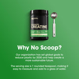 Optimum Nutrition creatina micronizada sin sabor: dosis de 5 g por porción