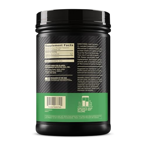 Optimum Nutrition creatina micronizada sin sabor: textura pura para mezclar