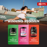 Detalle de la textura fina de la creatina Optimum Nutrition para disolver fácilmente.