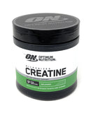 Optimum Nutrition creatina monohidrato sin sabor, polvo para batidos de entrenamiento.