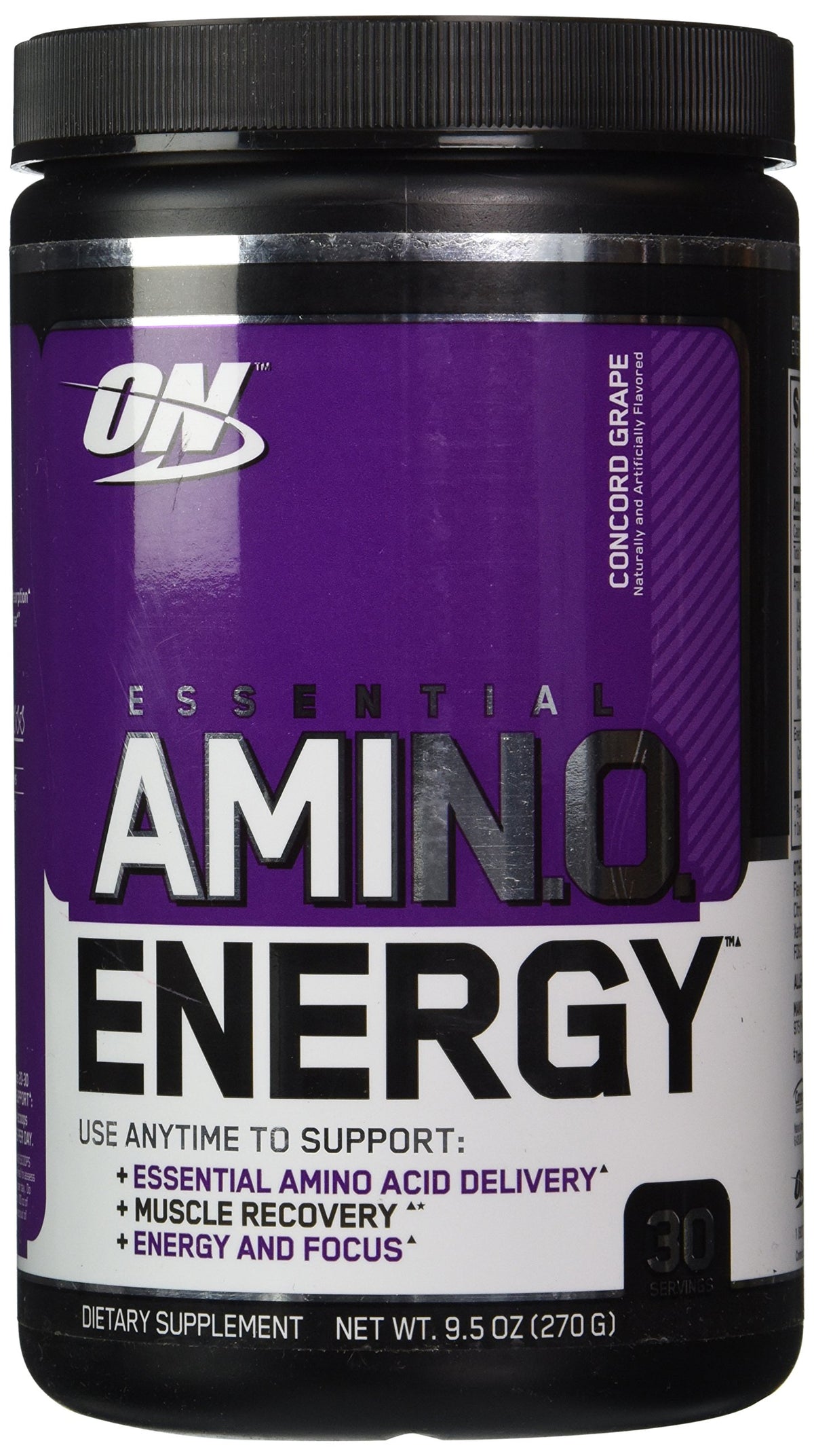 Optimum Nutrition Essential Amino Energy Concord Grape en lata para energía durante el entrenamiento