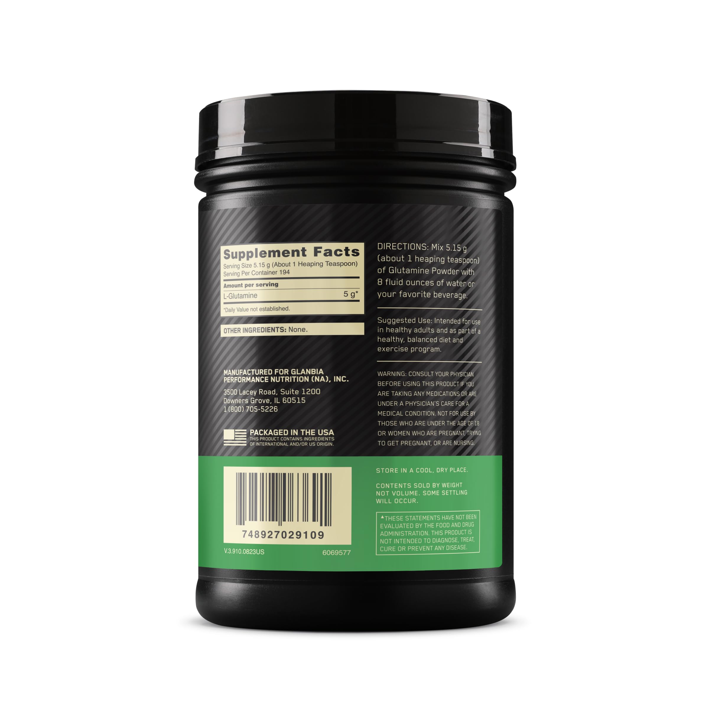 Bebida post-entrenamiento lista para mezclar con proteínas.