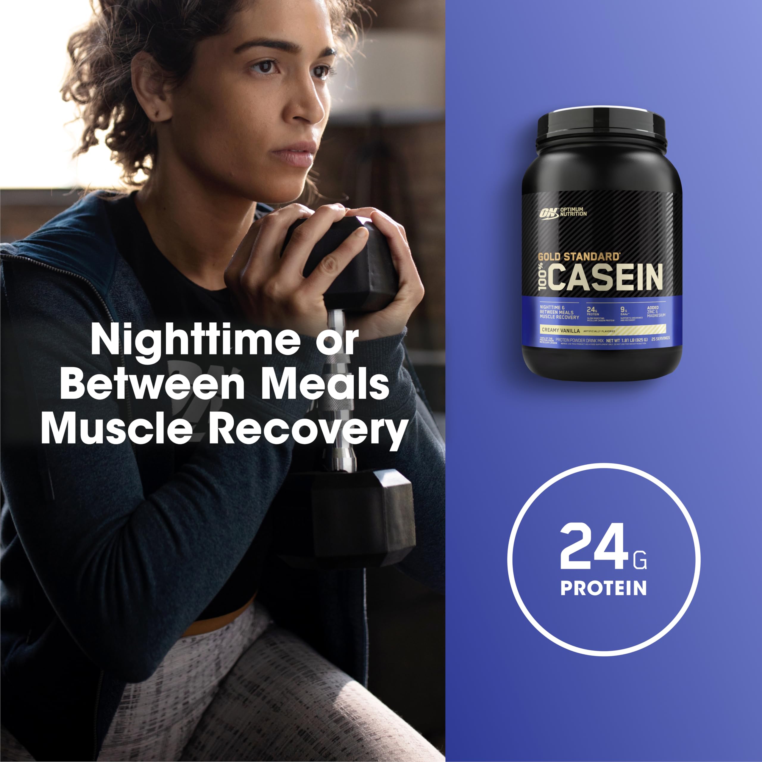 Optimum Nutrition Gold Standard Caseina Micelar, mezcla facil con vaso mezclador