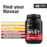 Envase Optimum Nutrition Gold Standard de 2 libras para refuerzo proteico