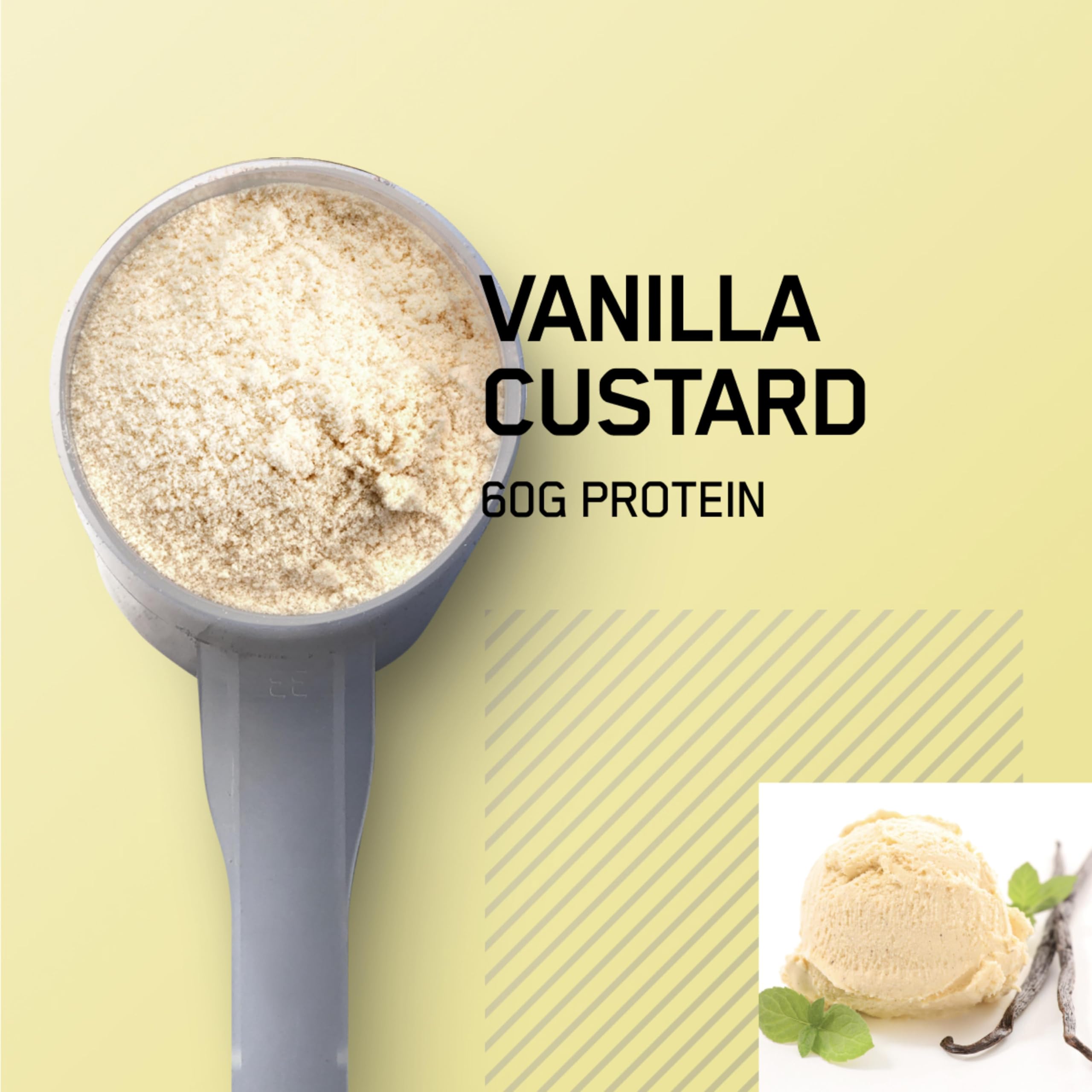 Optimum Nutrition Gold Standard Pro Gainer - cuchara medidora lista para porciones rápidas.