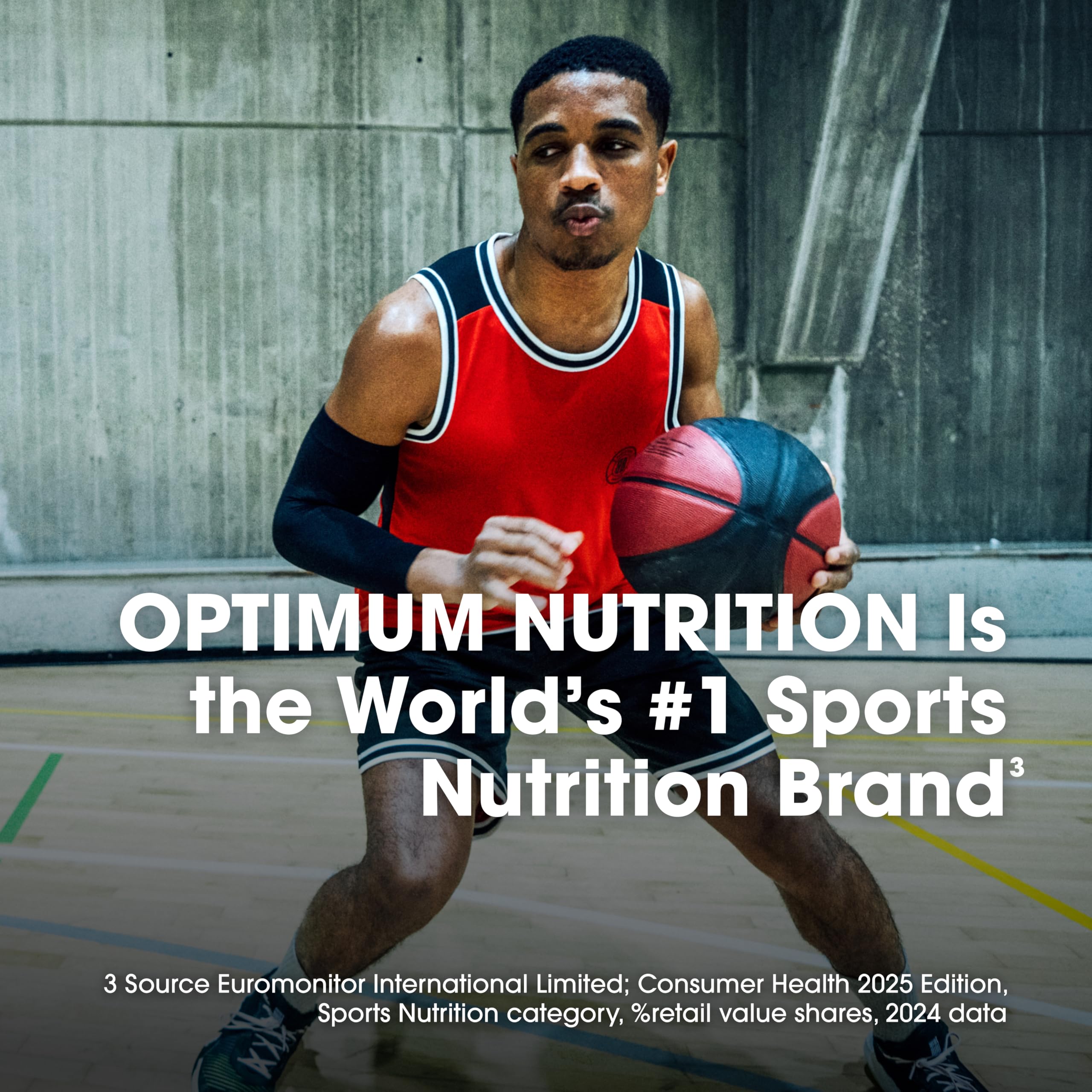 Optimum Nutrition Gold Standard Whey: envase compacto para transporte práctico.