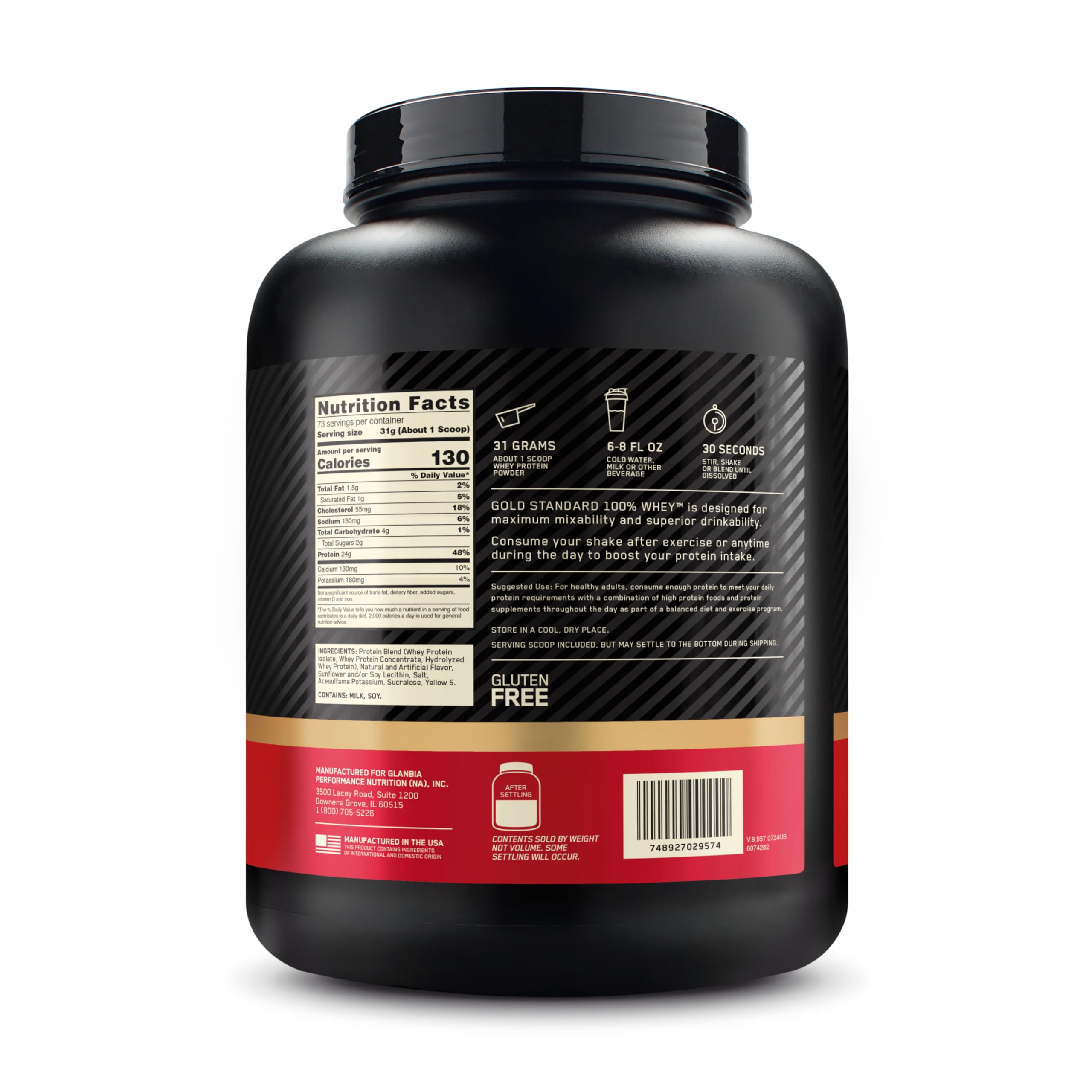 Sabores variados de Gold Standard Whey para variar las rutinas.