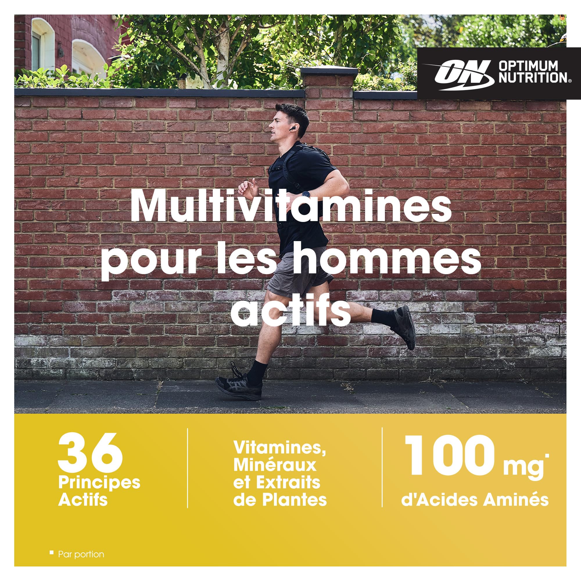 Etiqueta de Opti-Men visible para referencia rápida.