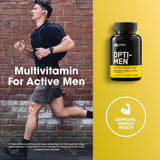 Optimum Nutrition Opti-Men: cápsulas blancas para energía diaria y nutrición.