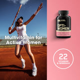 Optimum Nutrition Opti-Women cápsulas, dosis diaria de dos tabletas para cada comida.