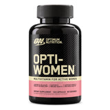 Optimum Nutrition Opti-Women uso diario con alimentos para absorción.