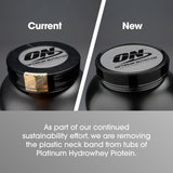 Optimum Nutrition Platinum Hydrowhey batido en vaso, textura suave para recuperación post-entreno.