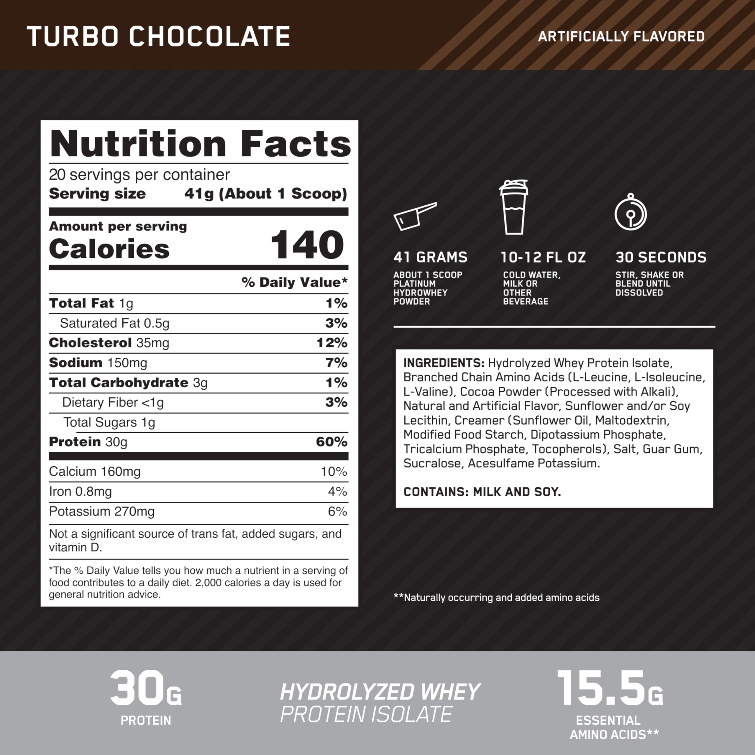 Cuchara medidora de Optimum Nutrition Hydrowhey para porciones precisas