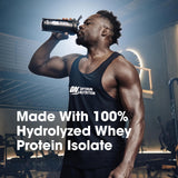 Etiqueta nutricional de Optimum Nutrition Hydrowhey resaltando 30 g por porción