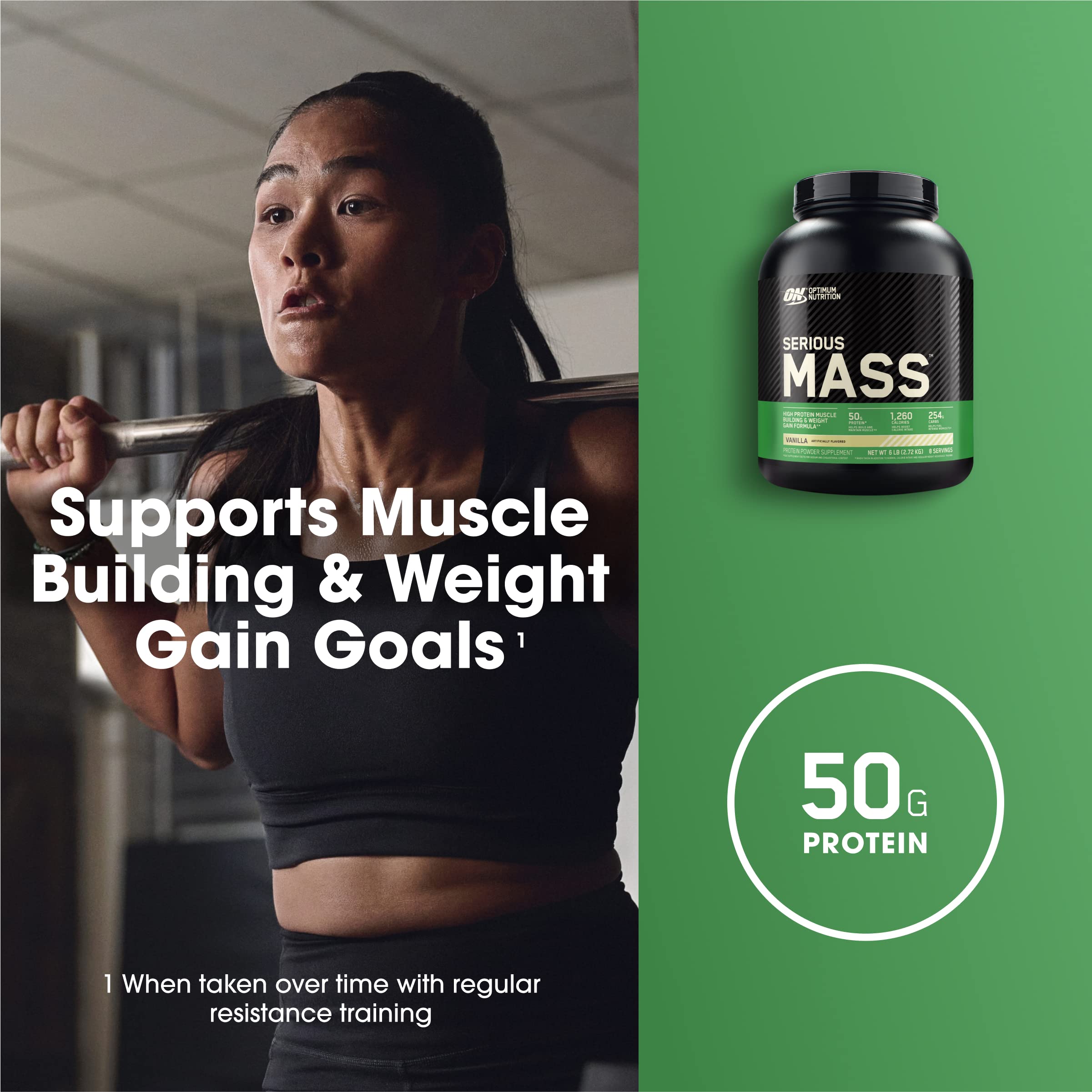 Optimum Nutrition Serious Mass batidora facilita un batido suave.